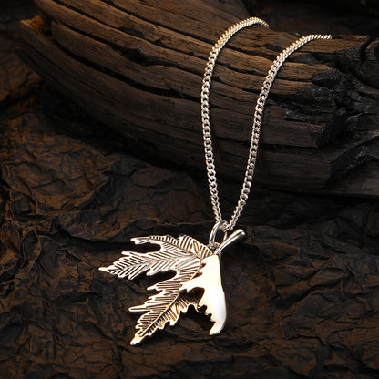 Sterling Silver Leaf Pendant Necklace | Nature-Inspired Jewelry for Women