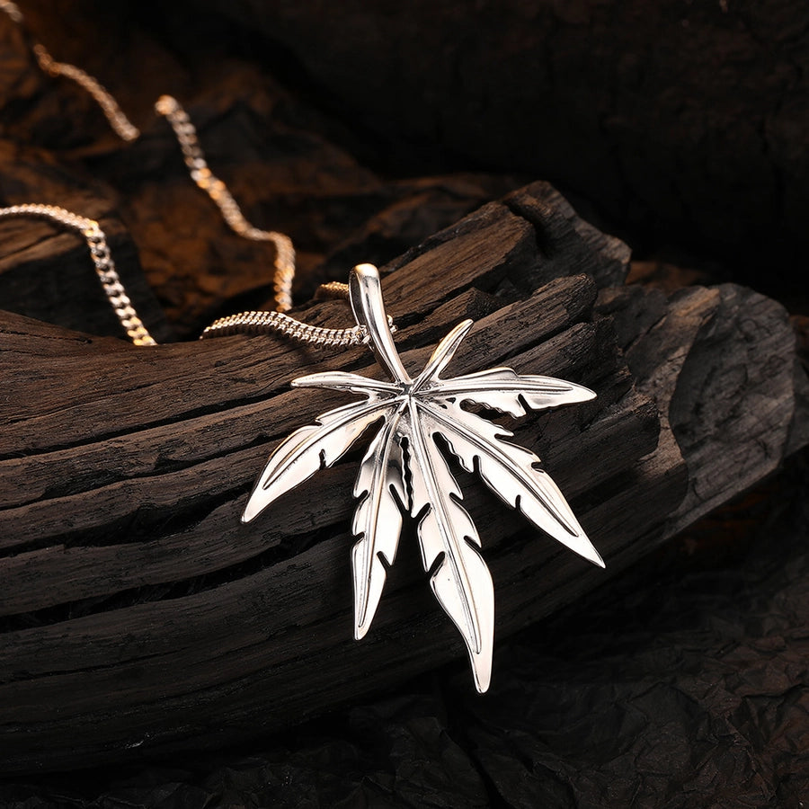 Sterling Silver Leaf Pendant Necklace | Nature-Inspired Jewelry for Women