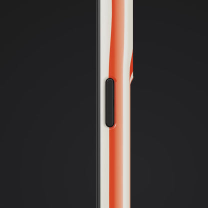 Striped Orange & Cream Phone Case – Durable Protection with a Stylish Twist